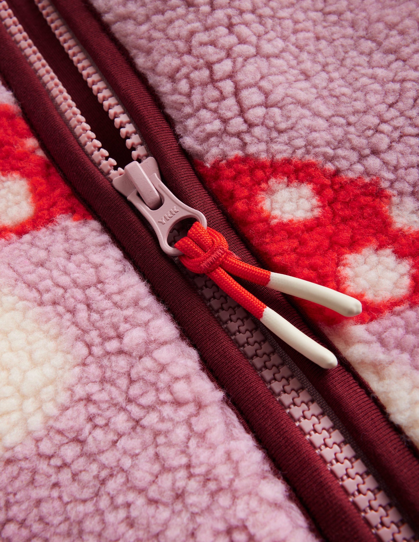 Eden Borg Zip-through Jacket-Vintage Pink Large Toadstools