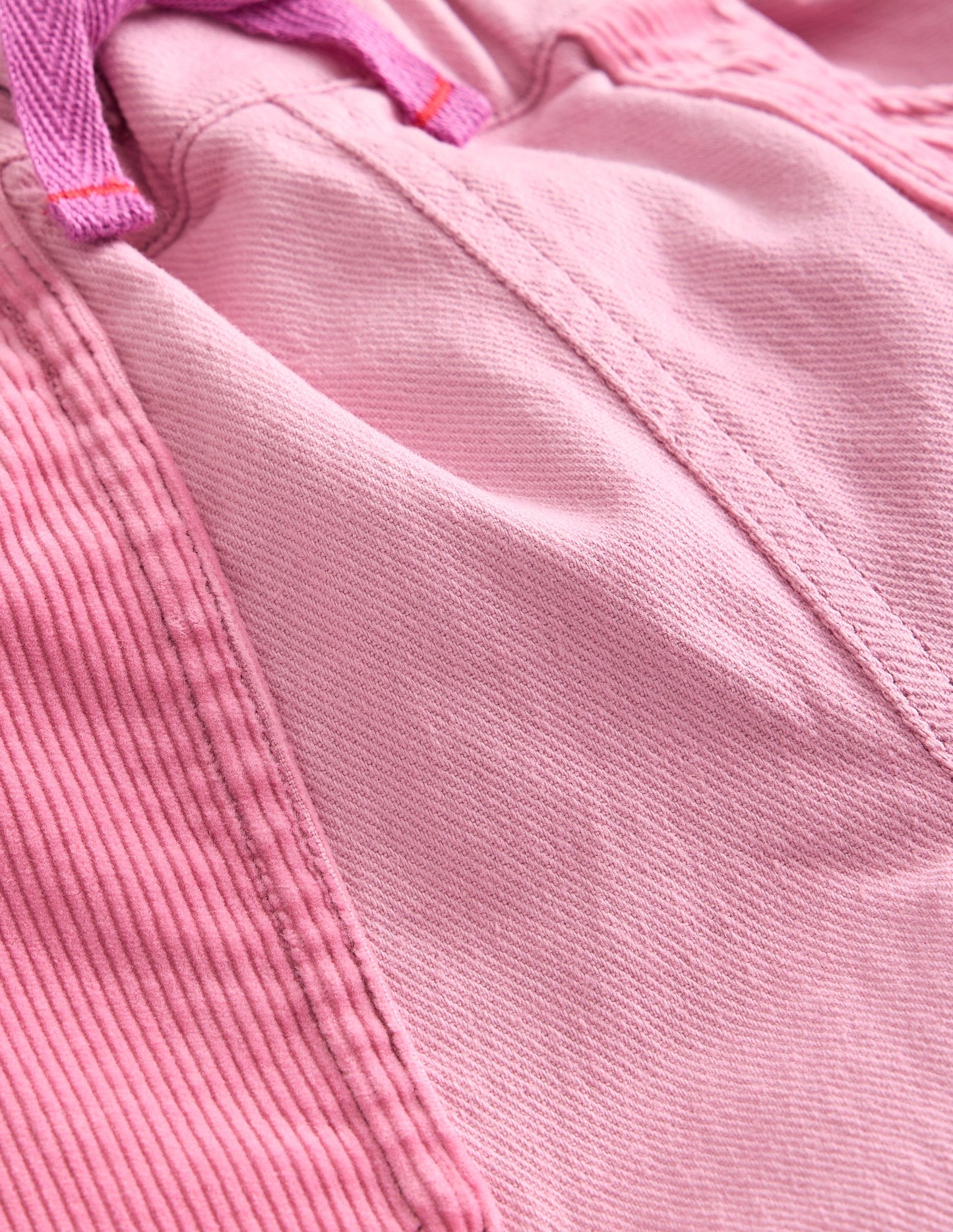 Cord Pocket Pull On Trousers-Mauve Mist Pink