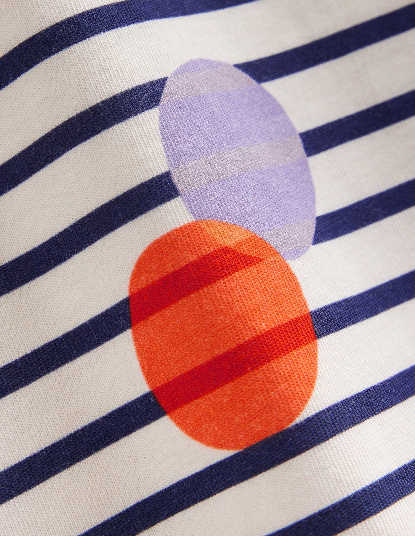 Fun Breton Dress-Multi Spot Stripe