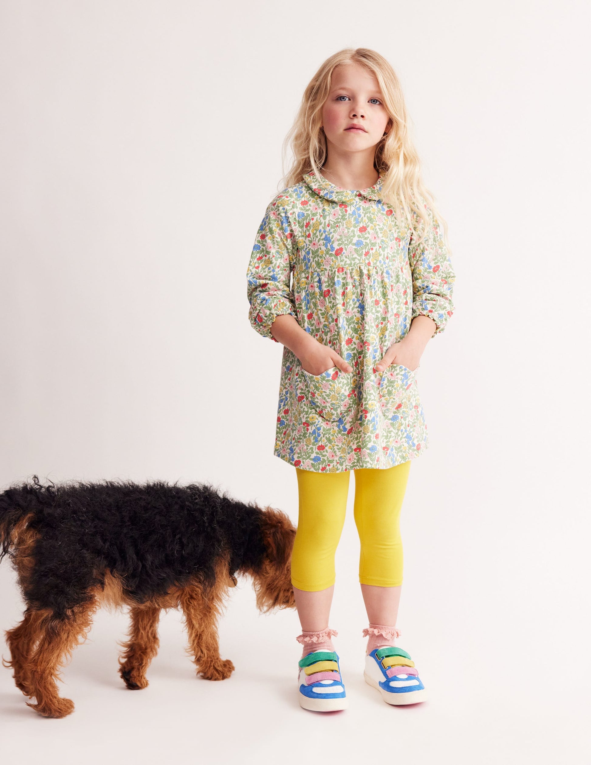 Collared Tunic-Multi Meadow Floral-2