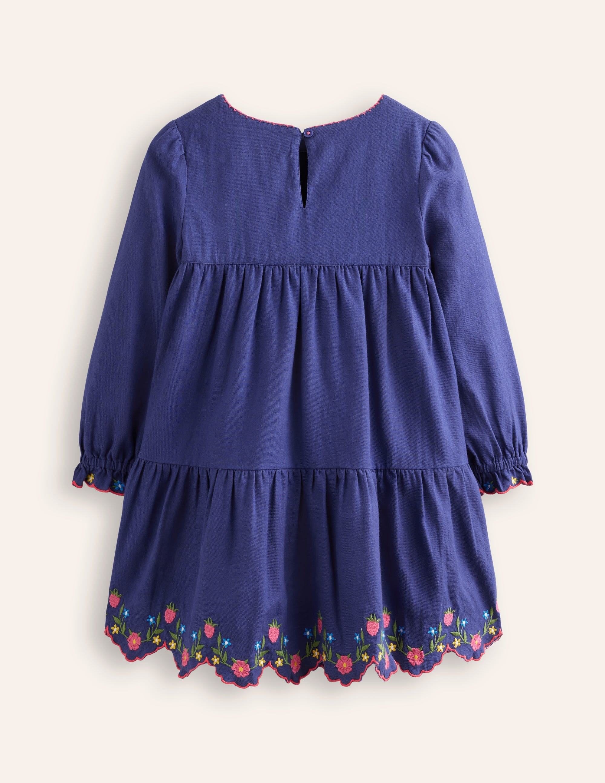 Betsy Tiered Twirly Dress-Starboard Navy Embroidery - Image 2