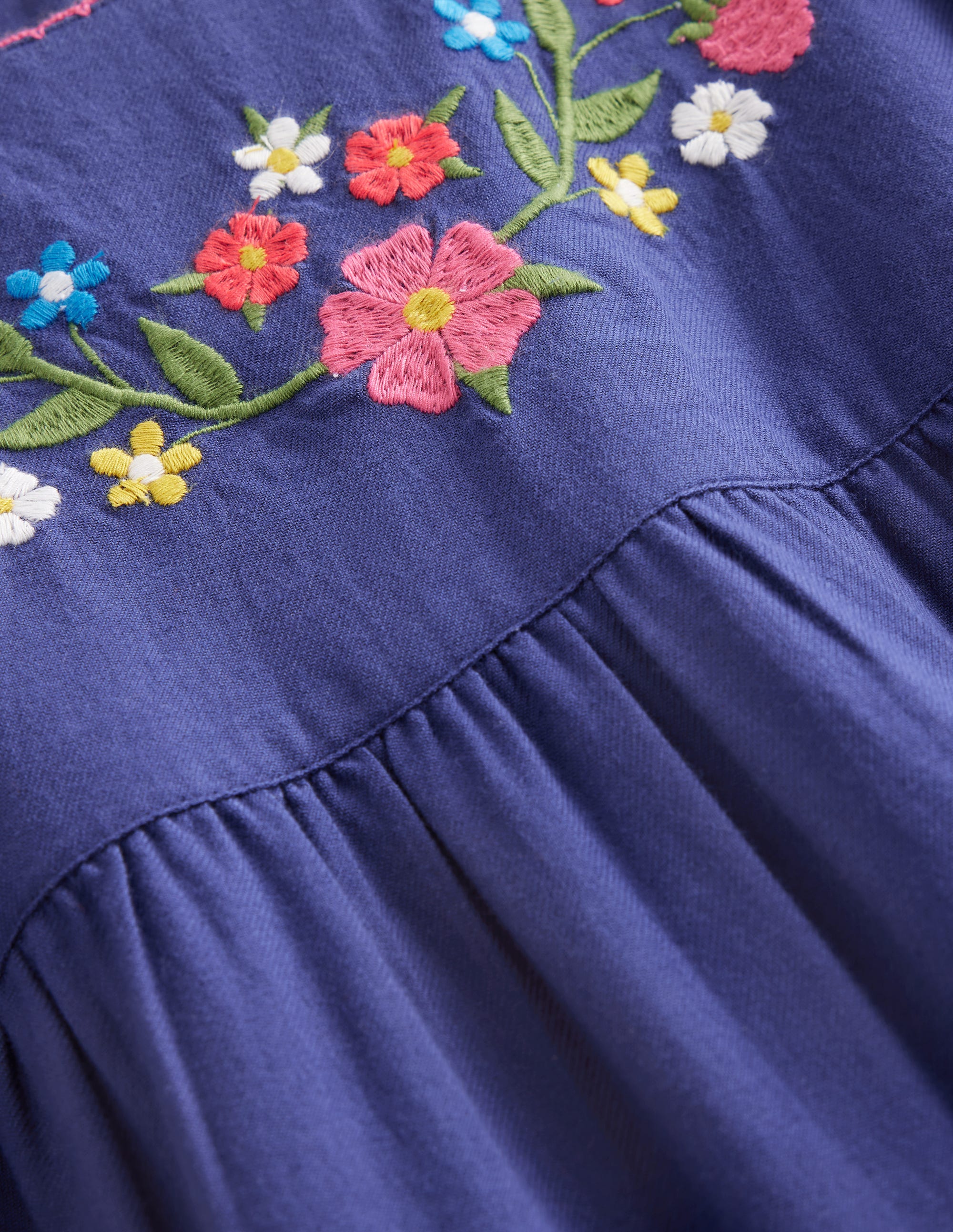 Betsy Tiered Twirly Dress-Starboard Navy Embroidery - Image 3