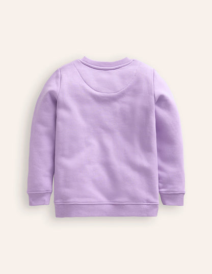 Appliqué Sweatshirt-Misty Lavender Dog-4