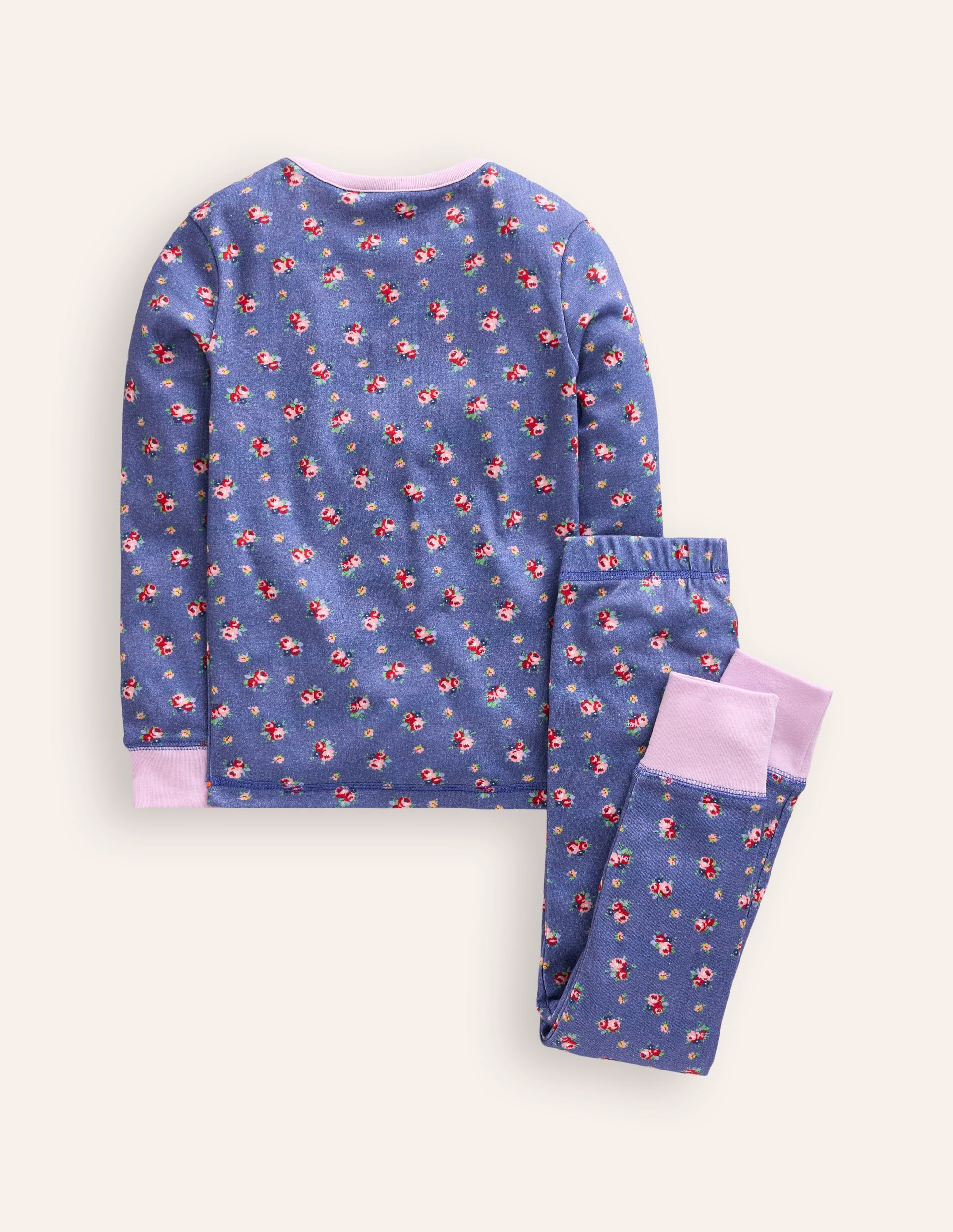 Snug Henley Pyjamas-Bluejay Bouquet - Image 2