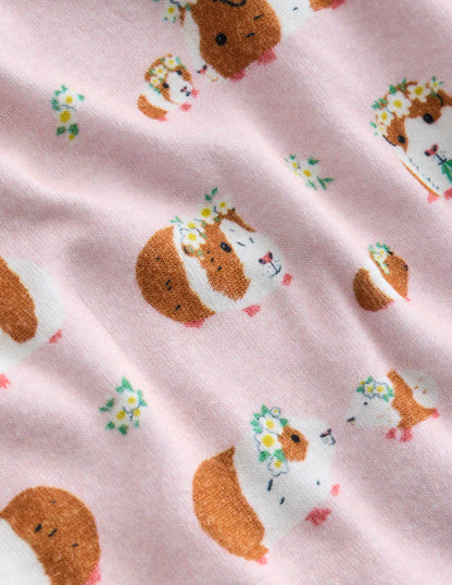 Twin Pack Snug Pyjamas-Ballet Pink Guinea Pigs