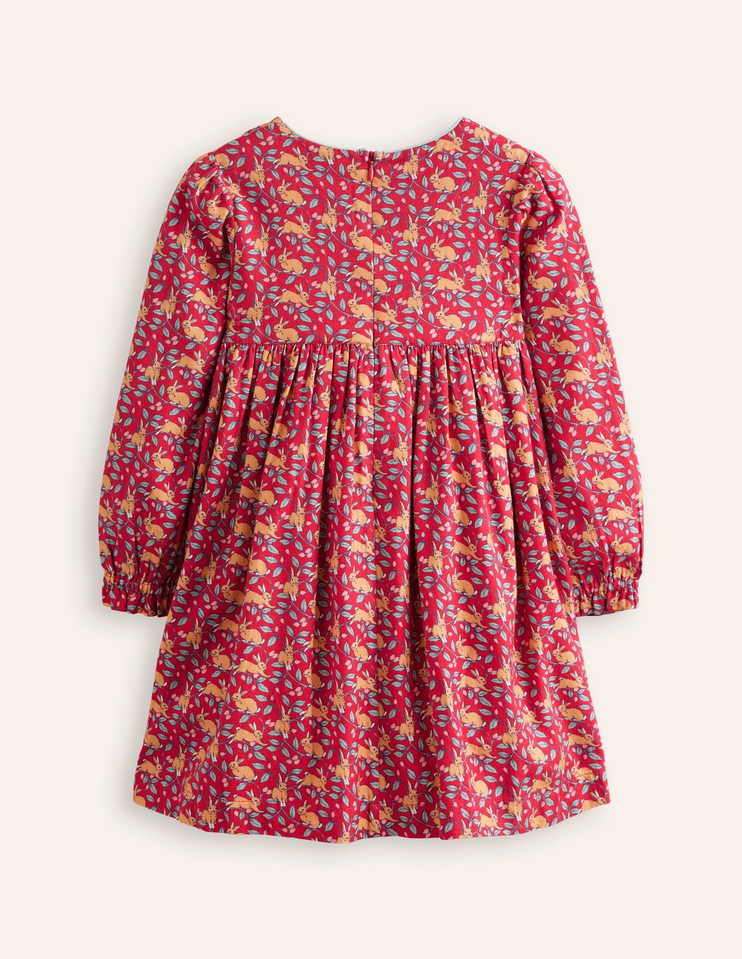 Bess Cosy Smocked Dress-Conker Brown Bunnies