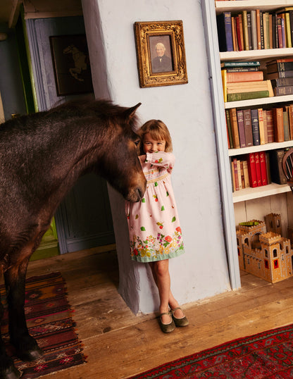 Bess Cosy Smocked Dress-French Pink Autumn Friends