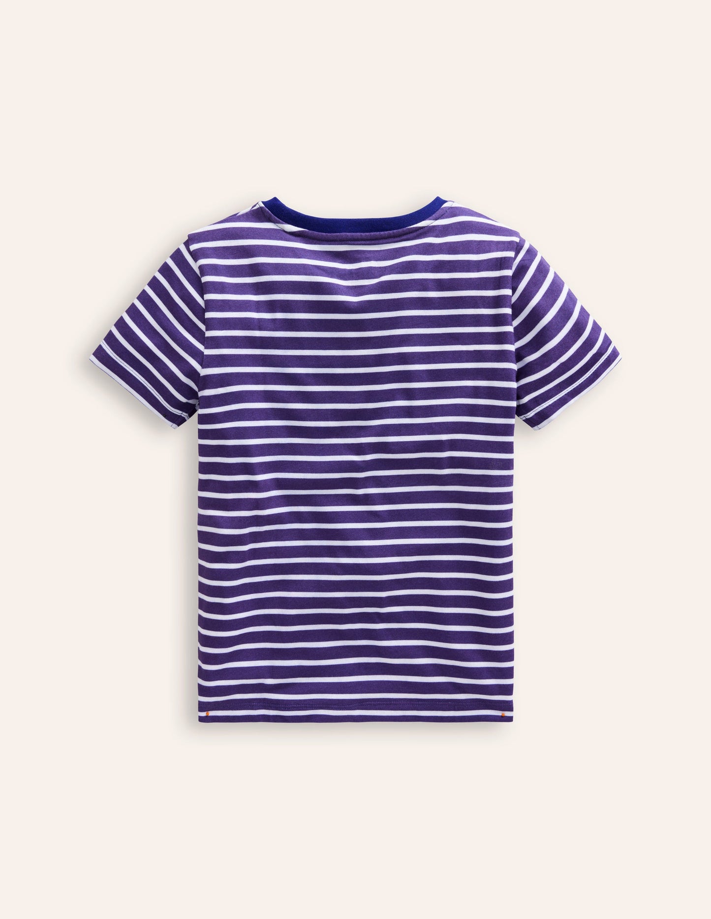 Appliqué T-Shirt-Sapphire/ Ivory Stationary