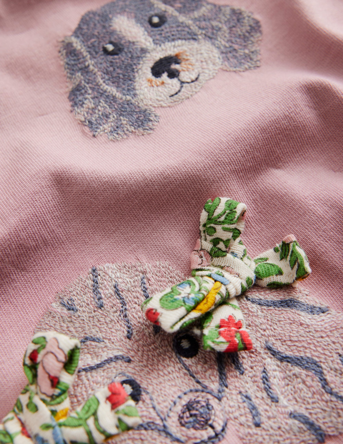 Superstitch Puff Sleeve Top-Vintage Pink Dogs - Image 3