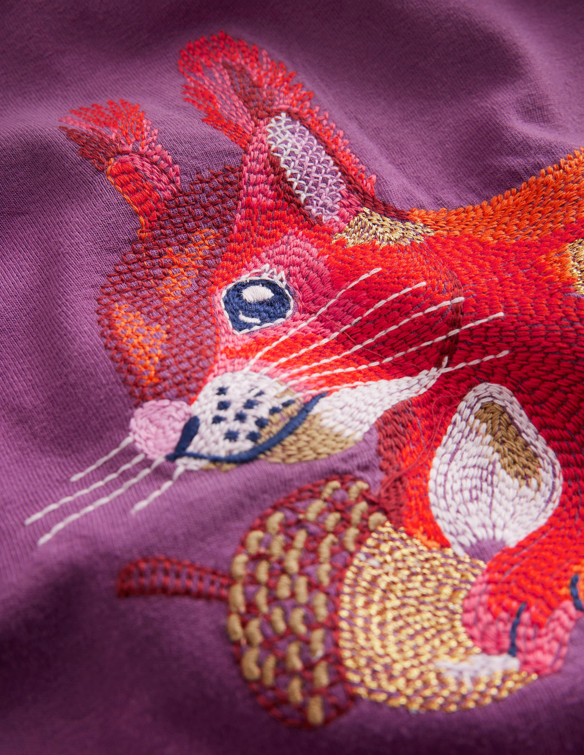 Front & Back T-shirt-Bramble Purple Squirrel-3