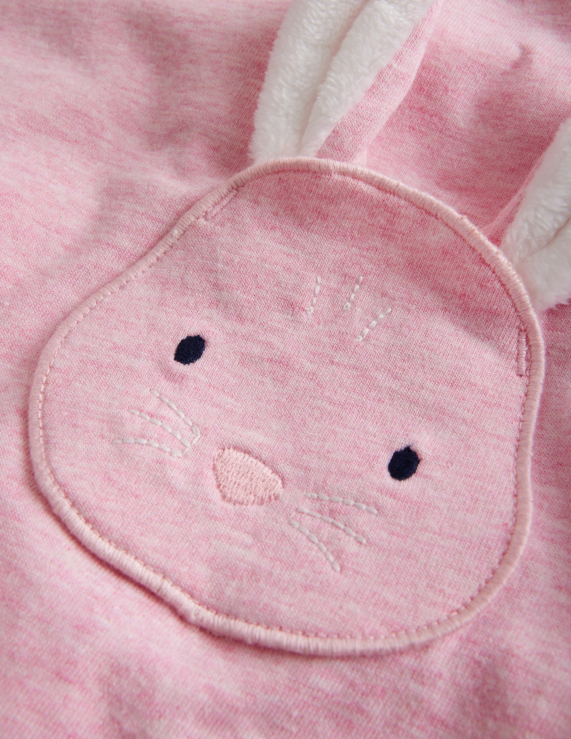 Appliqué Motif T-shirt-Pink Marl-3