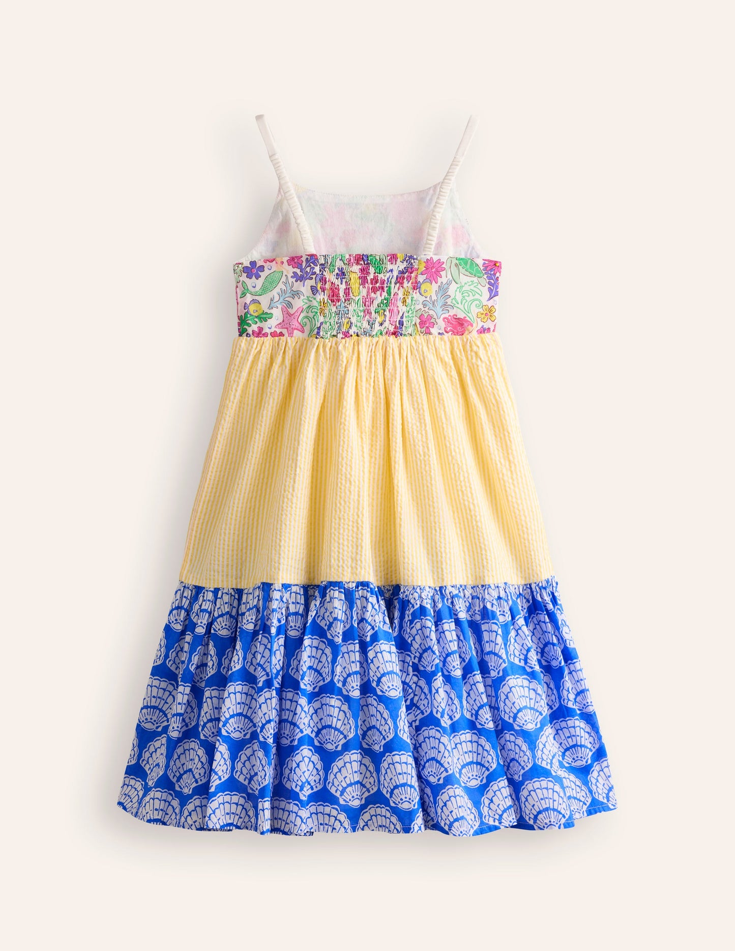 Deadstock Dresses-Blue Seashell Hotchpotch