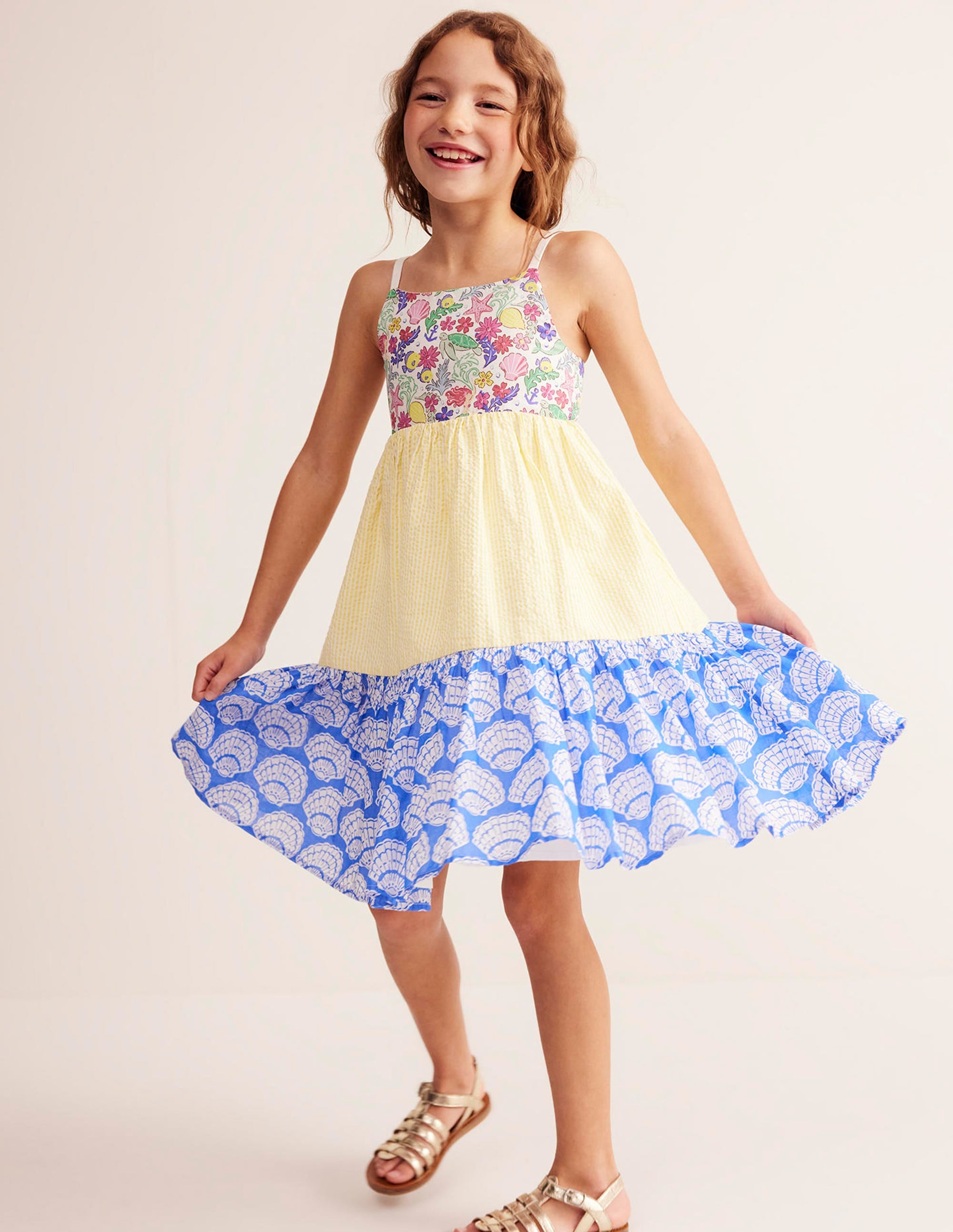 Deadstock Dresses-Blue Seashell Hotchpotch - Image 4
