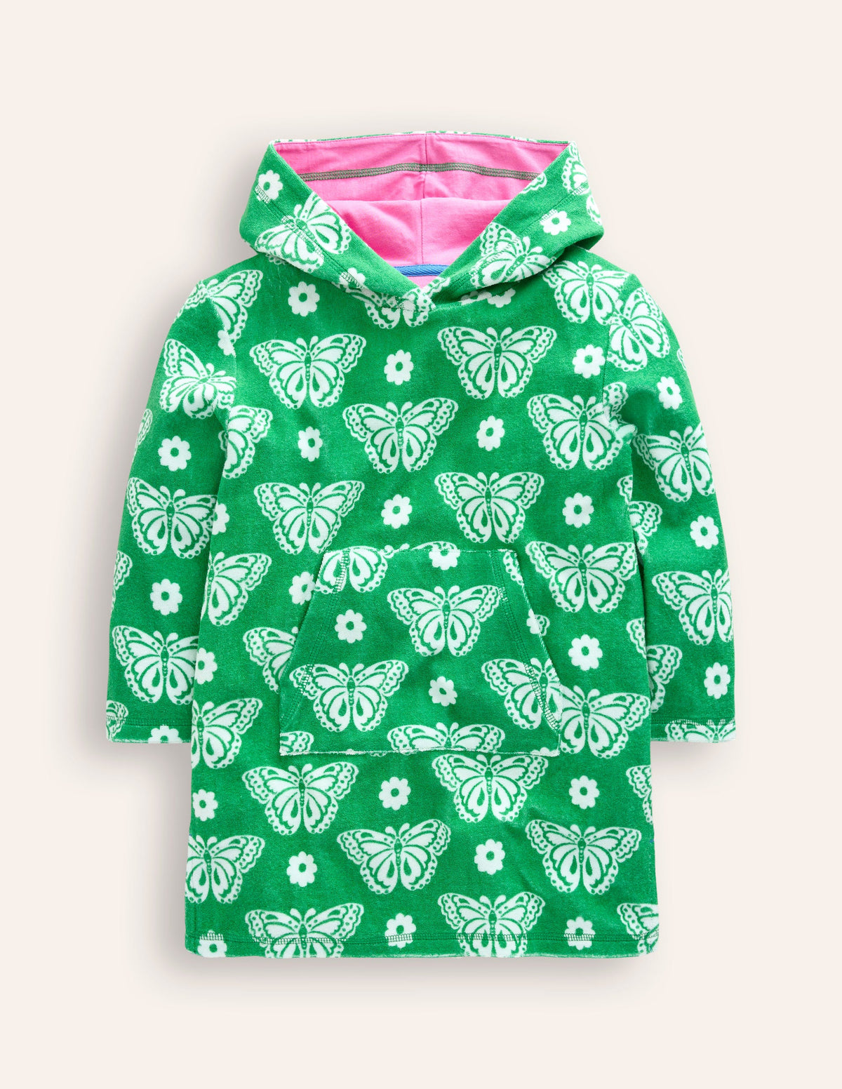 Towelling Throw-On-Pea Green Butterfly Stamp - Image 1