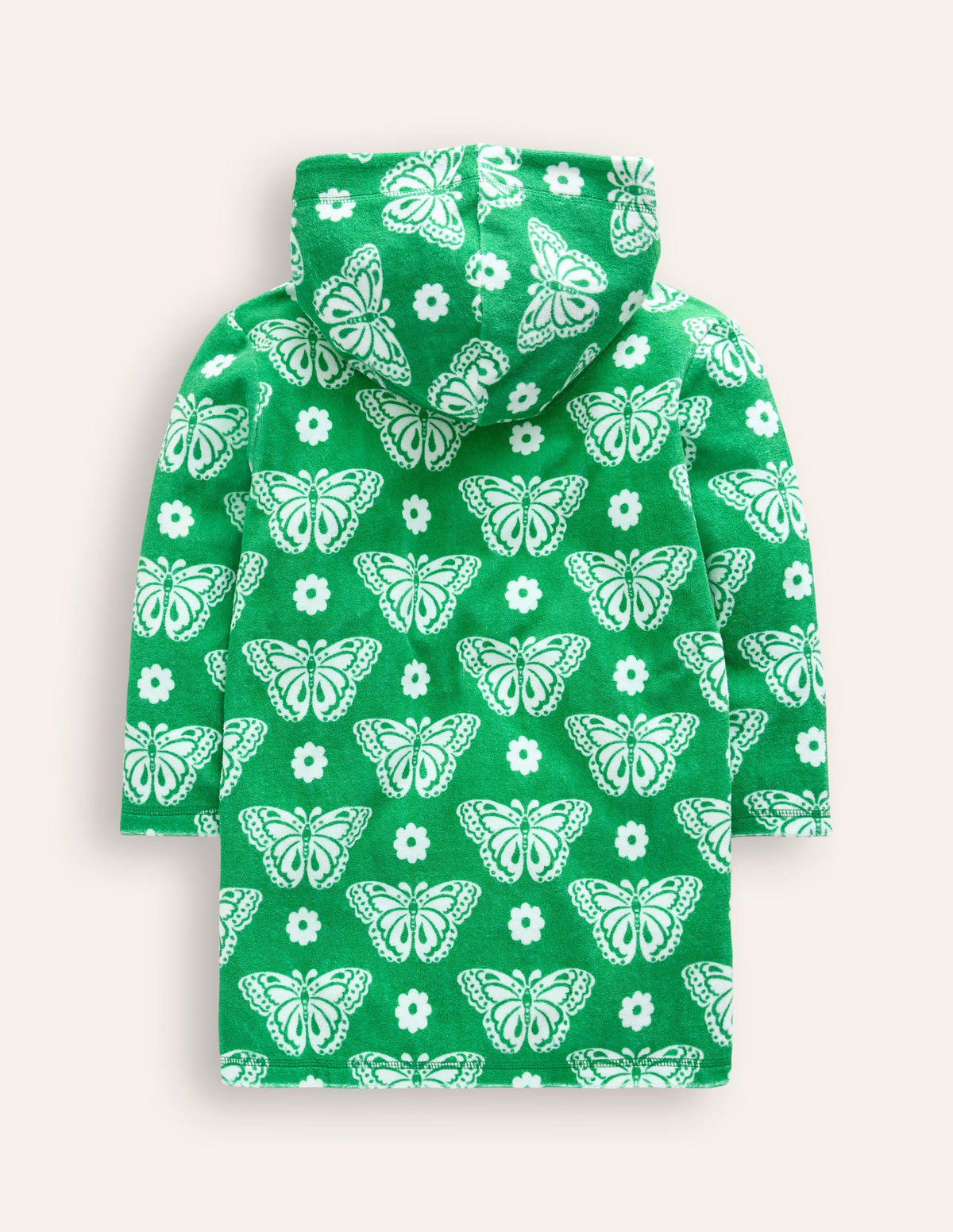 Towelling Throw-On-Pea Green Butterfly Stamp-2