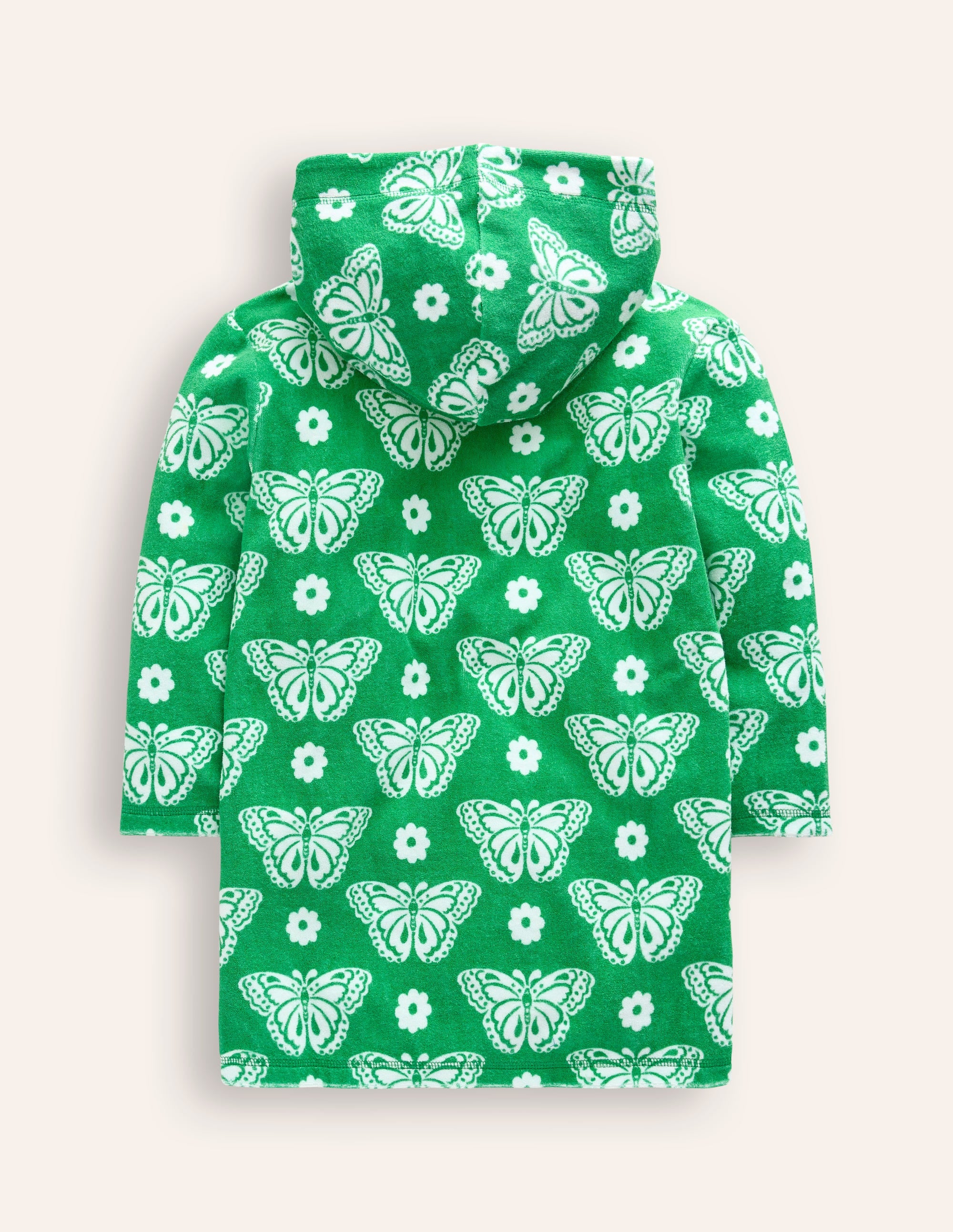 Towelling Throw-On-Pea Green Butterfly Stamp - Image 2