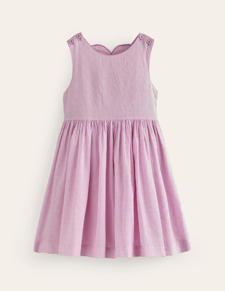 Appliqué Back Dress-Sugared Almond Pink Flower