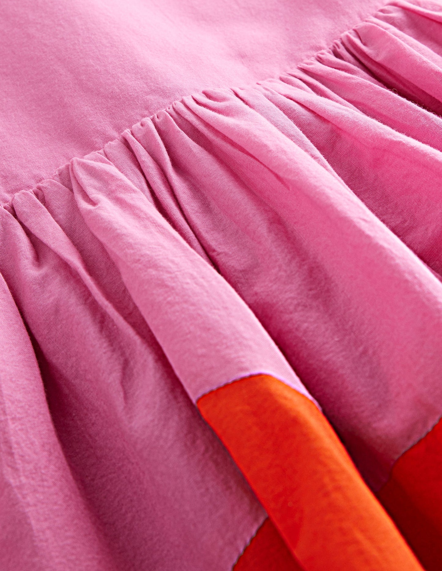 Cross-Back Dress-Scallop Colourblock