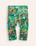 Fun Cropped Leggings-Spruce Green Rainforest