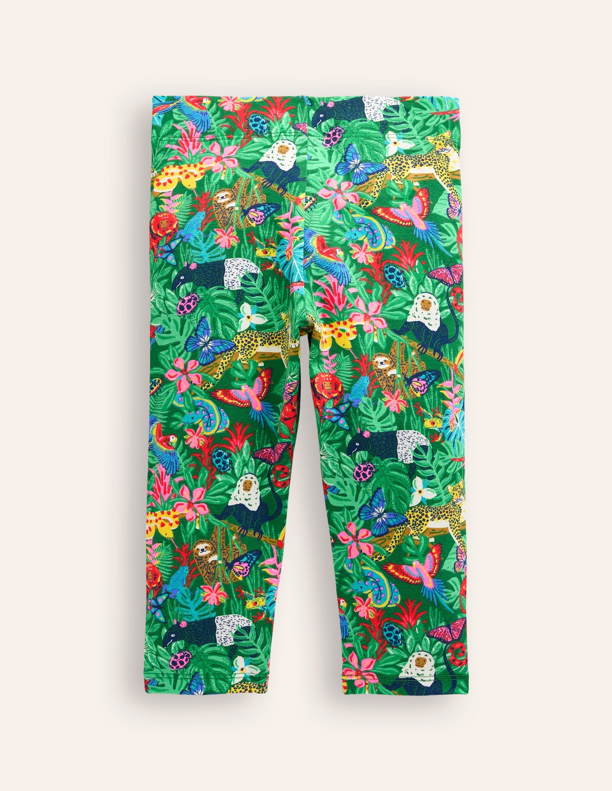 Fun Cropped Leggings-Spruce Green Rainforest-2