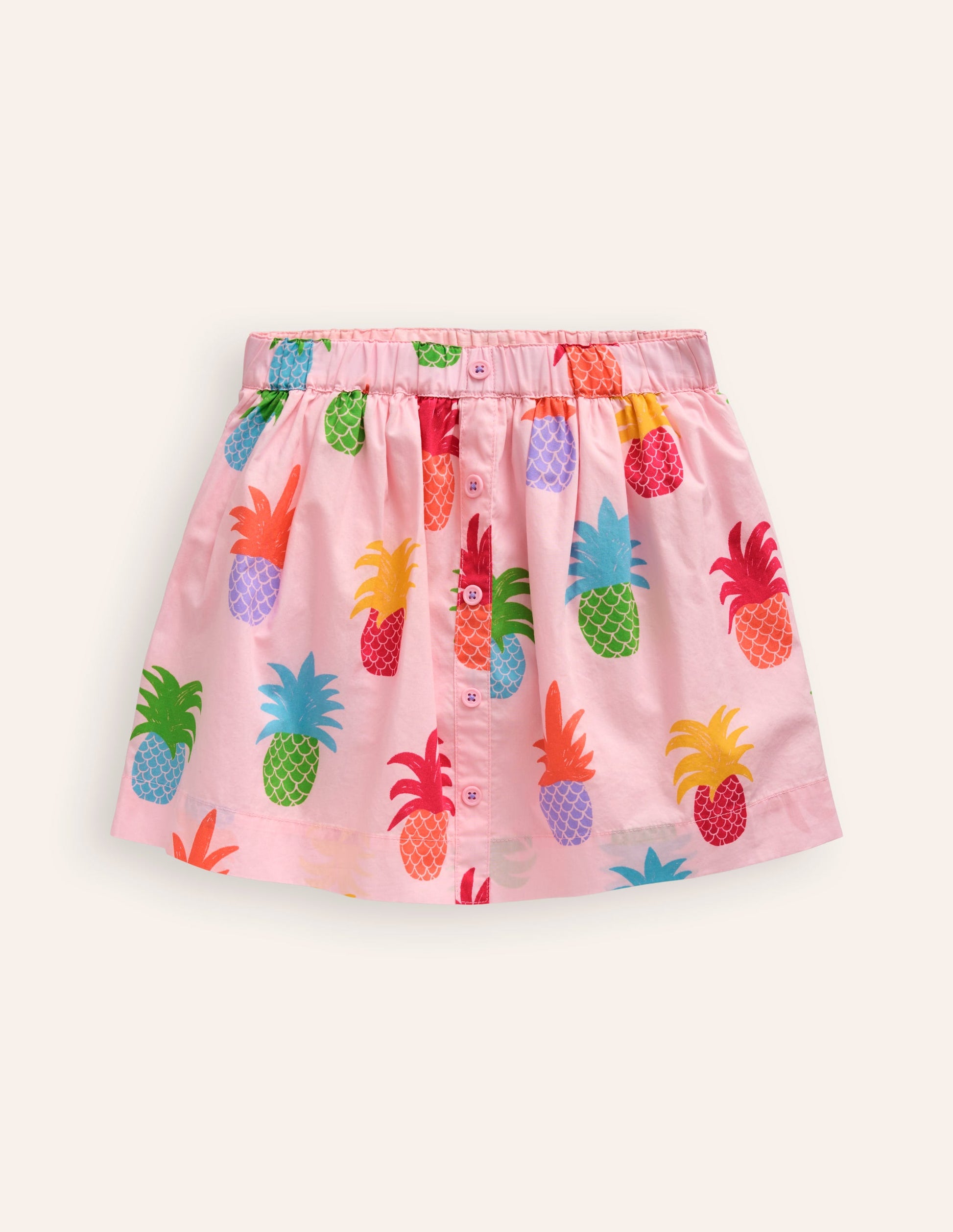 Pull On Twirly Skirt-Blooming Pink Pineapples-1