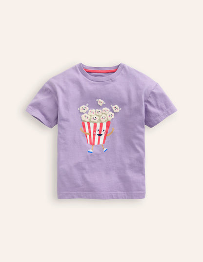 Boucle Relaxed T-shirt-Misty Lavender Popcorn-1