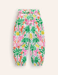 Tapered Holiday Trousers-Multi Rainbow Palm