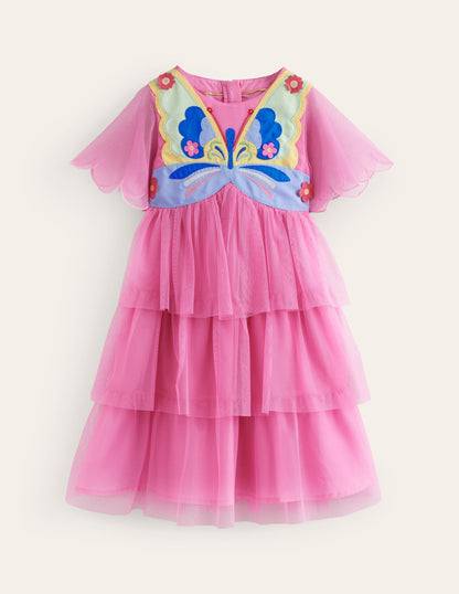 Butterfly Bodice Tulle Dress-Formica Pink Butterfly-1