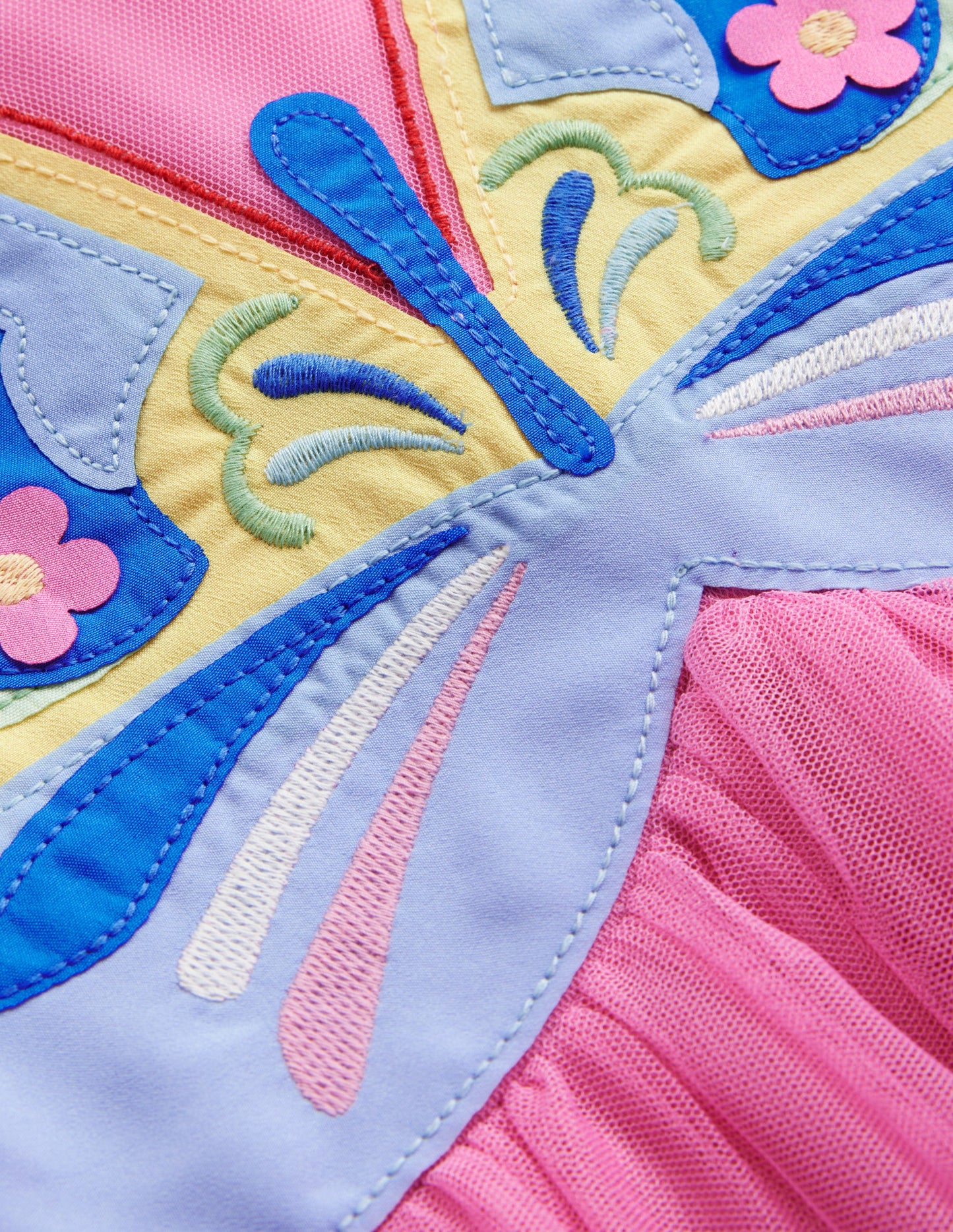 Butterfly Bodice Tulle Dress-Formica Pink Butterfly