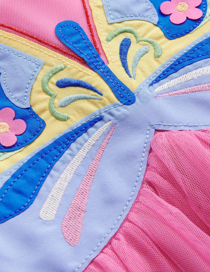 Butterfly Bodice Tulle Dress-Formica Pink Butterfly-3