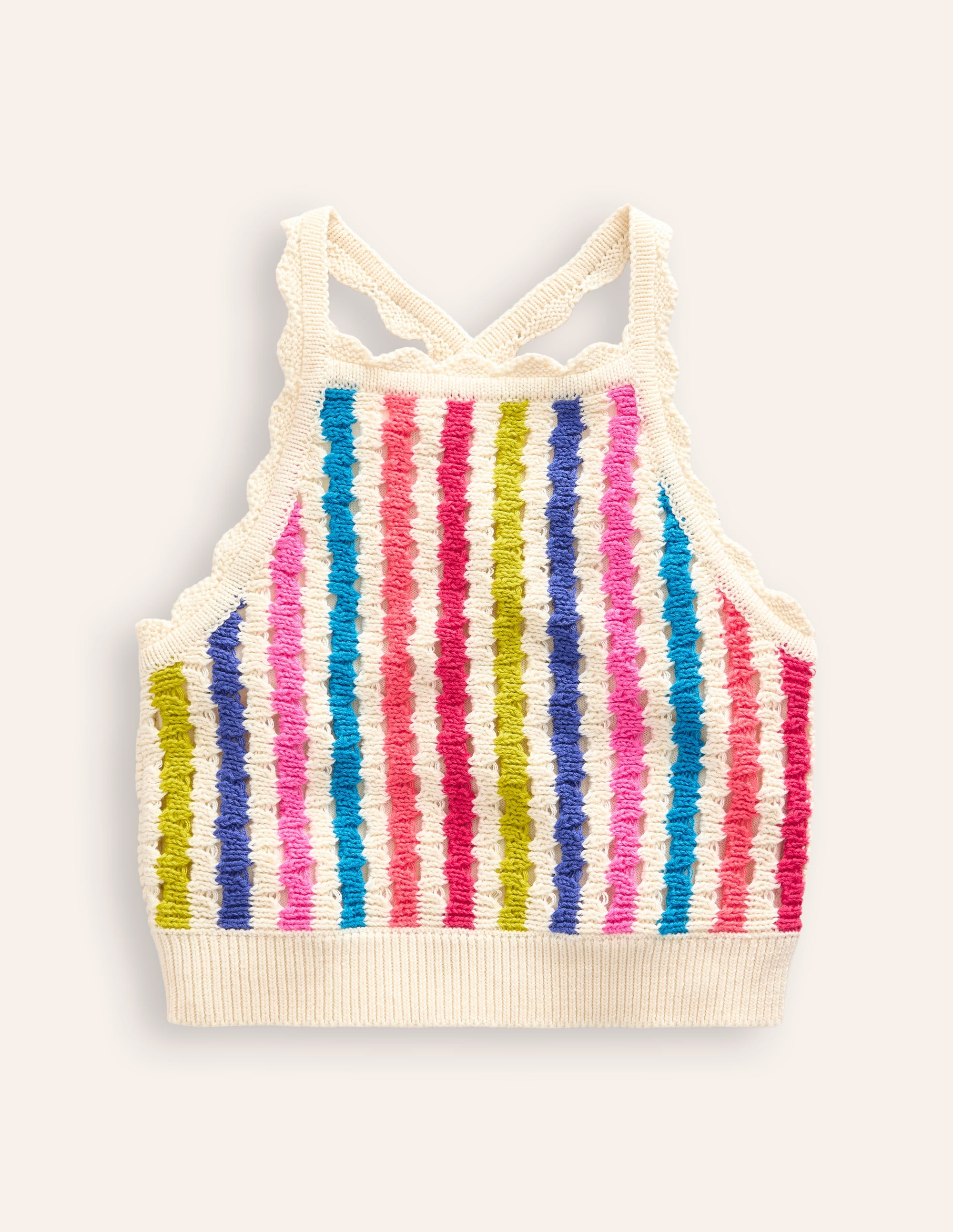 Stripe Knitted Top-Multi Stripe - Image 1