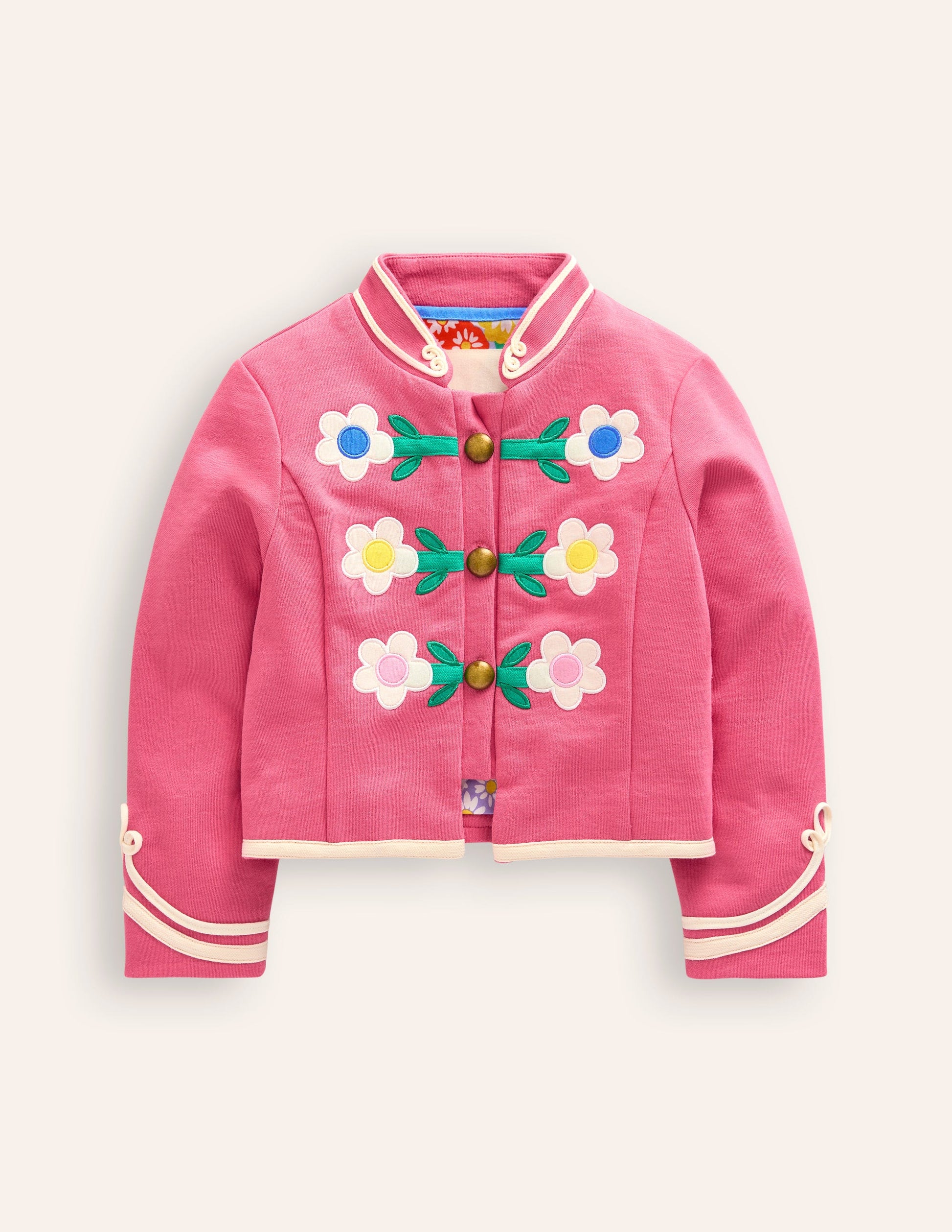 Floral Military Jacket-Rose Pink-1