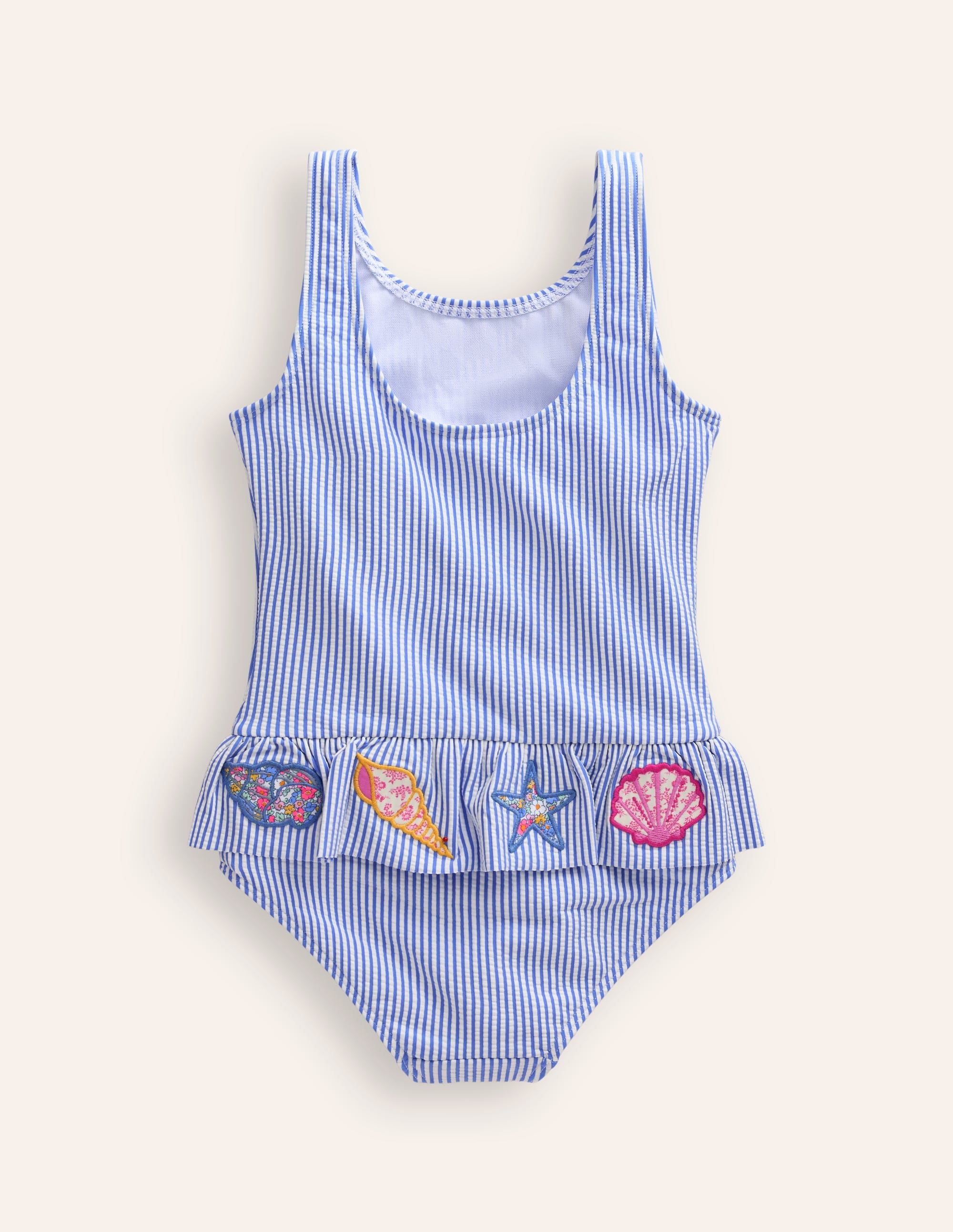 Peplum Swimsuit-Vintage Blue - Image 2