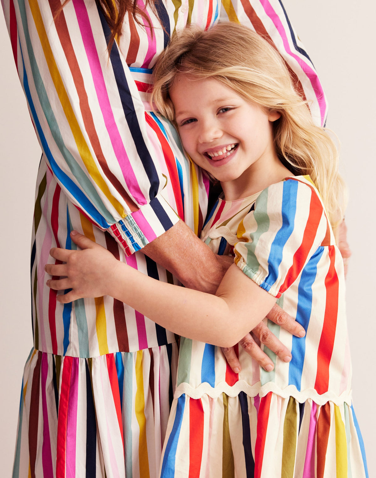 Tiered Stripe Dress-Rainbow Multi Stripe-3