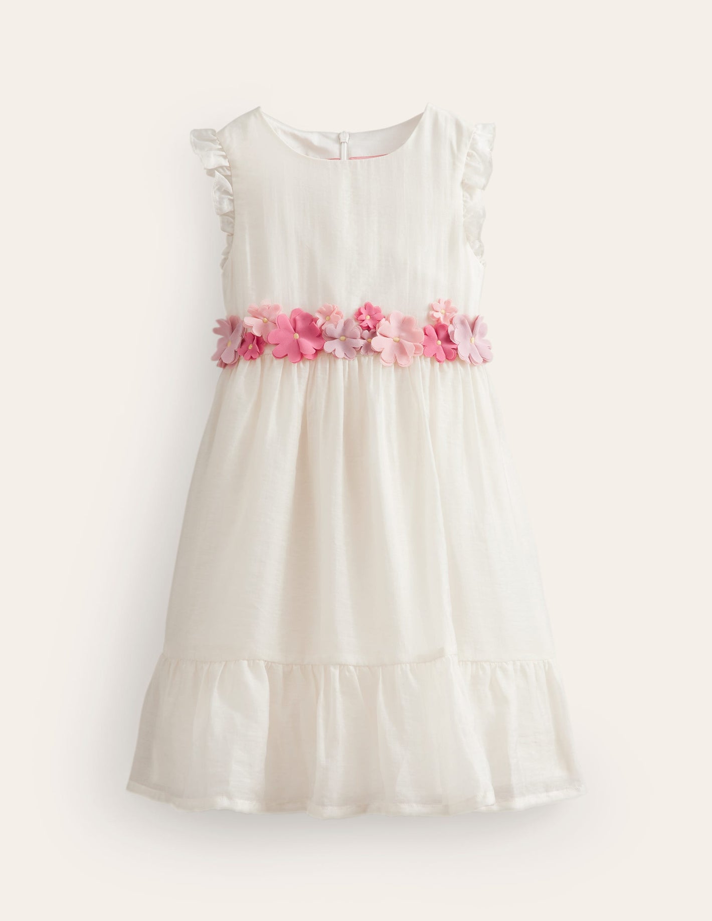 Flutter Organza Dress-Ivory