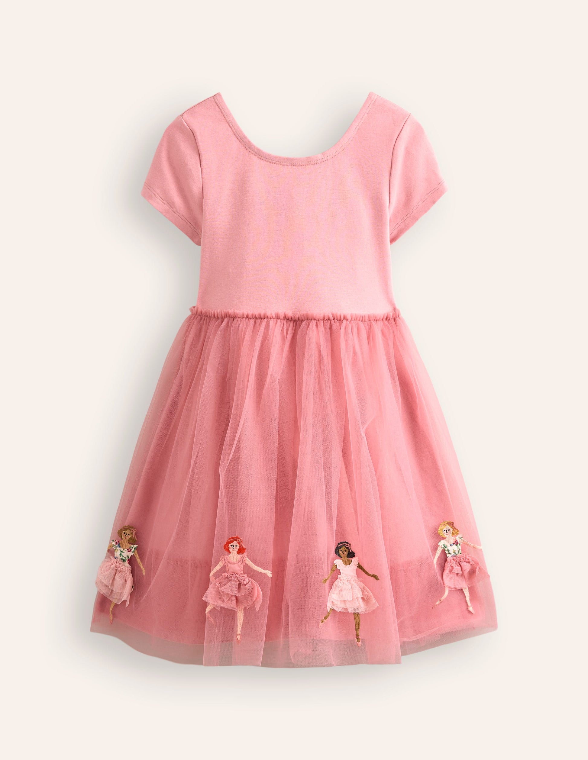 Appliqué Tulle Ballet Dress-Almond Pink Ballerinas-1