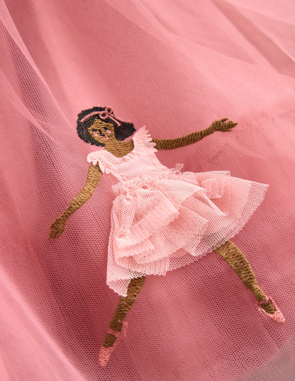 Appliqué Tulle Ballet Dress-Almond Pink Ballerinas-3