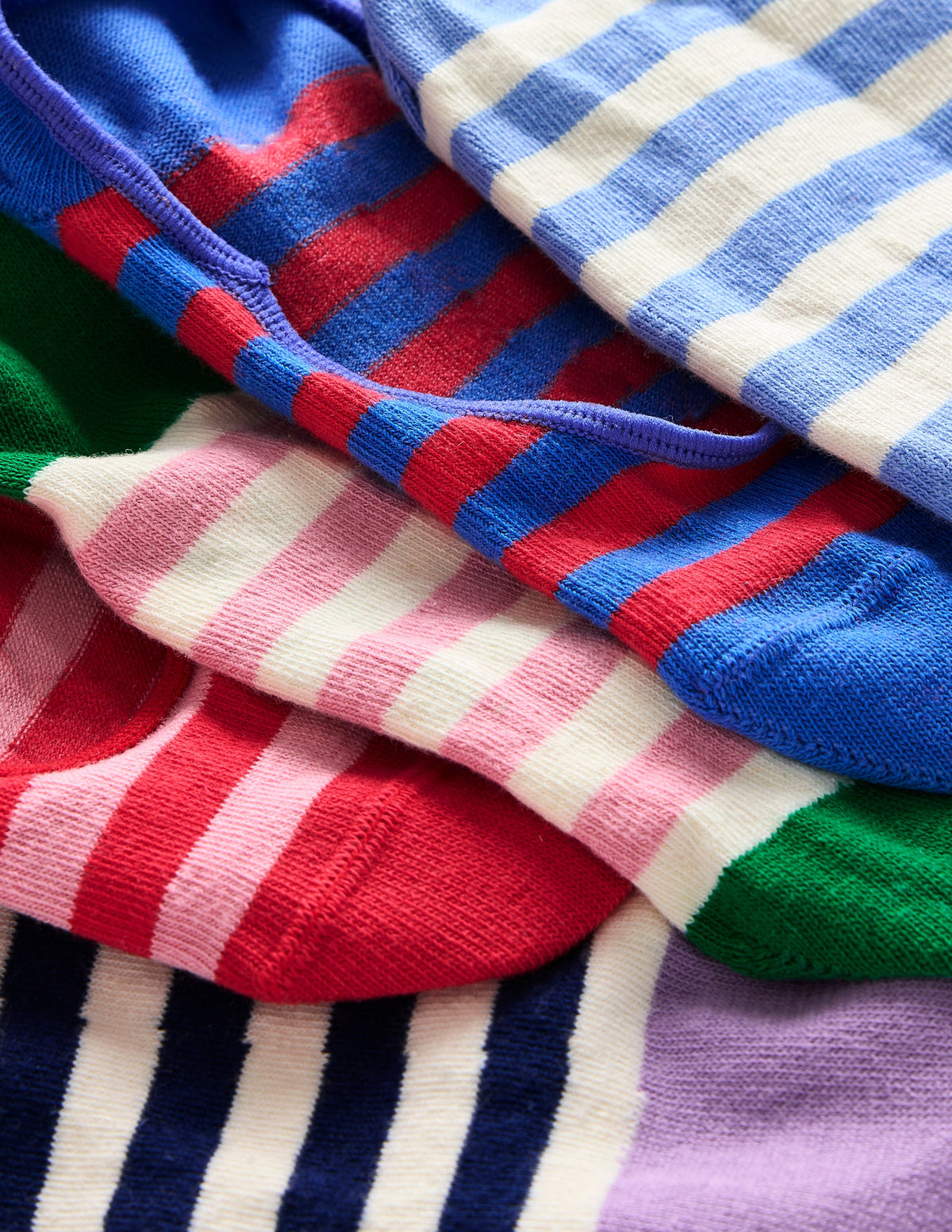 5 Pack Secret Socks-Multi Colourblock Stripe - Image 2