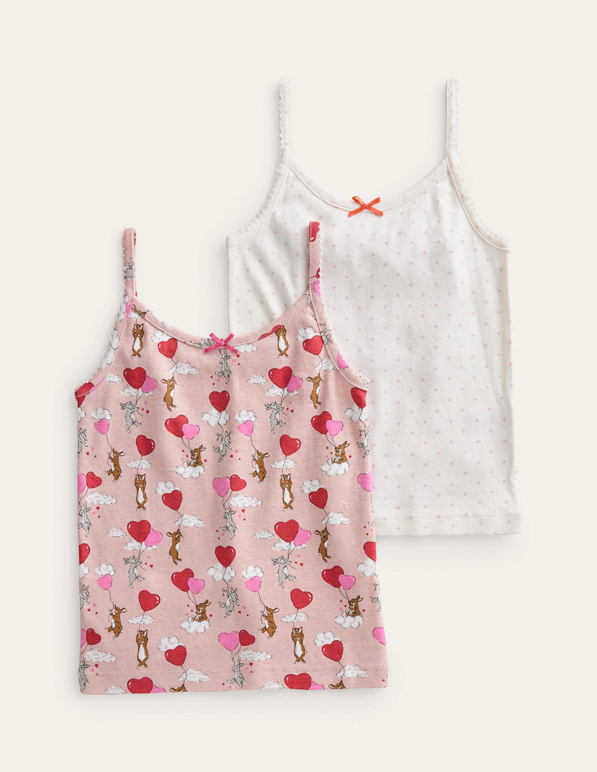 Vests 2 Pack-Pink Bunny Hearts - Image 1