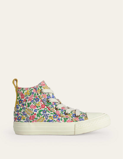 Canvas High Tops-Multi Flowerbed-1