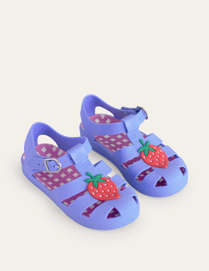 Logo Jelly Shoes-Surf Blue Strawberry