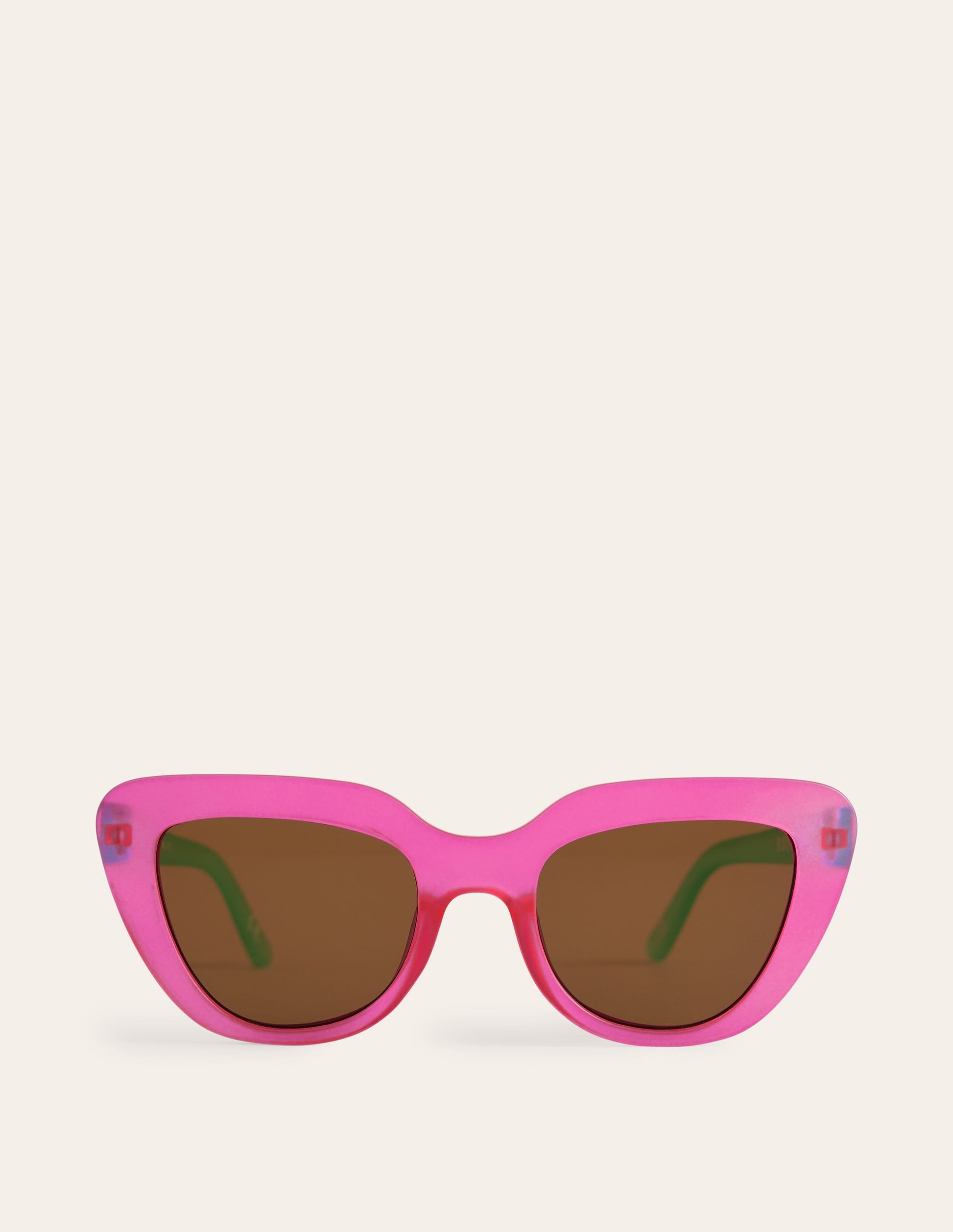 Classic Sunglasses-Pink and Green Colourblock-1