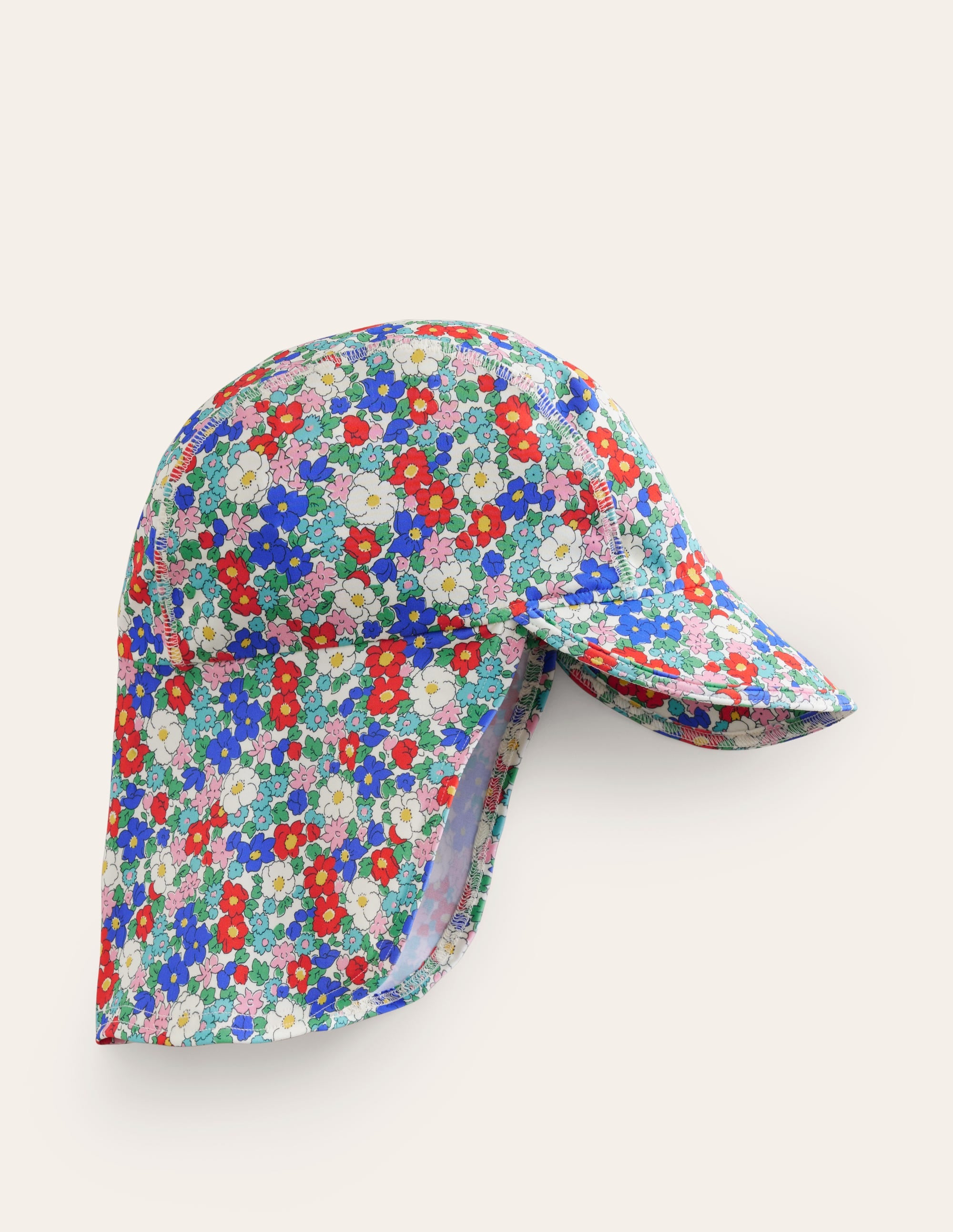 Printed Sun-Safe Swim Hat-Multi & Nautical Floral - Image 1