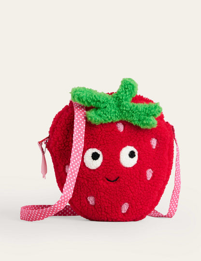 Novelty Crossbody Bag-Poppy Red Strawberry-1