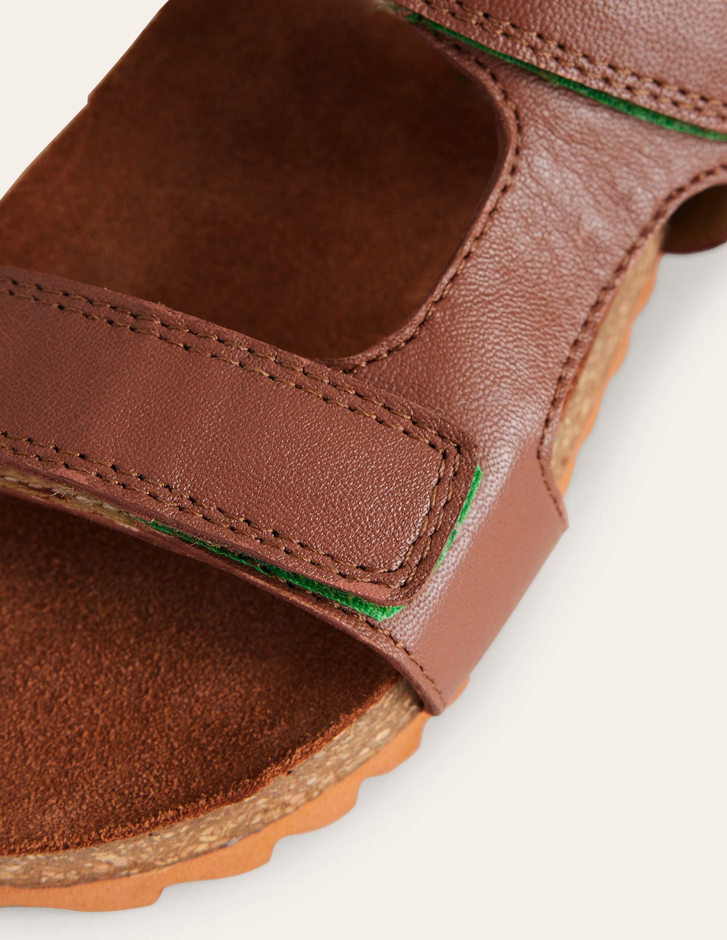 Leather Sandal-Brown