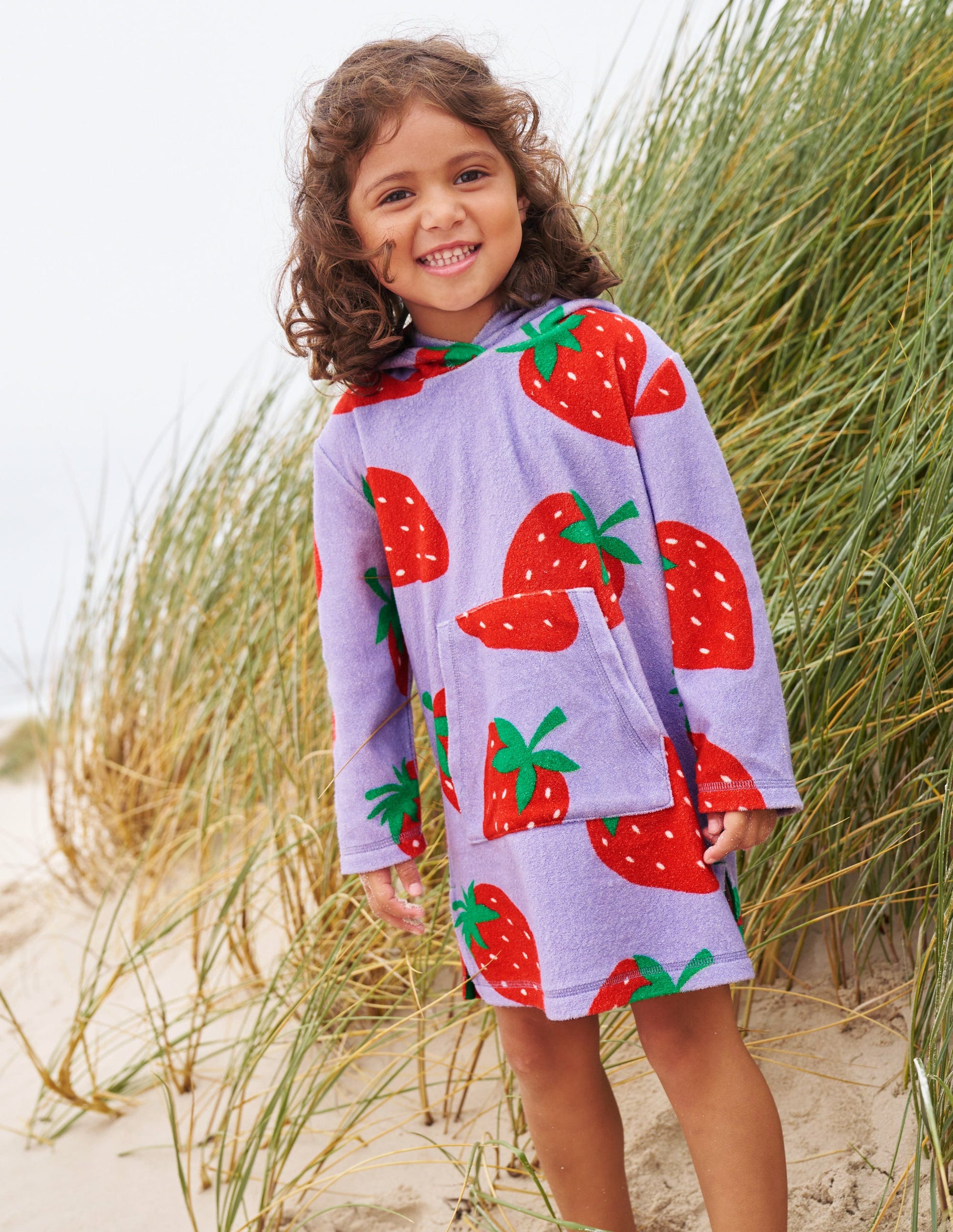 Towelling Throw-On-Parma Violet Strawberries-4