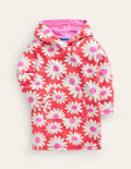 Towelling Throw-On-Cayenne Red Daisy