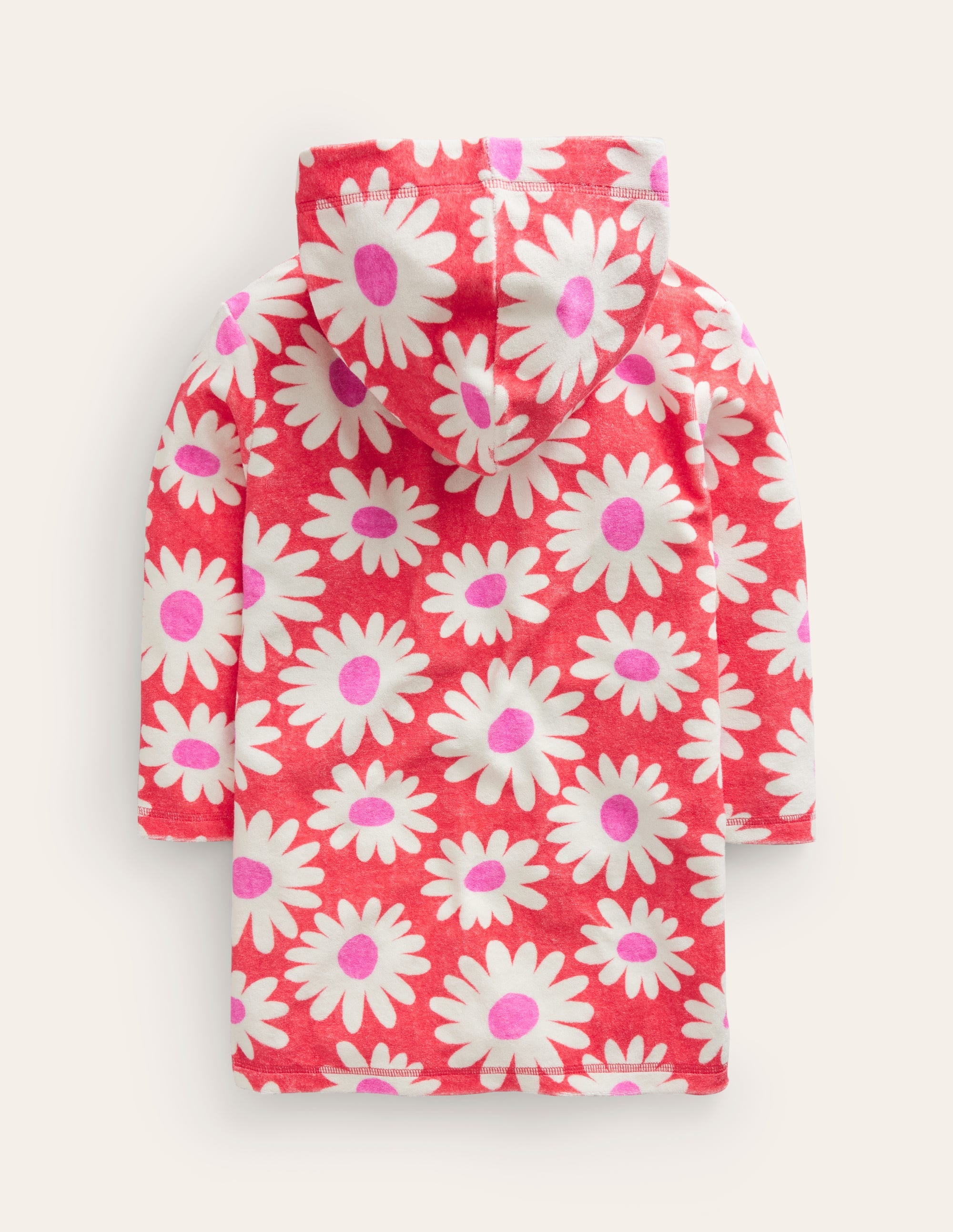 Towelling Throw-On-Cayenne Red Daisy - Image 2