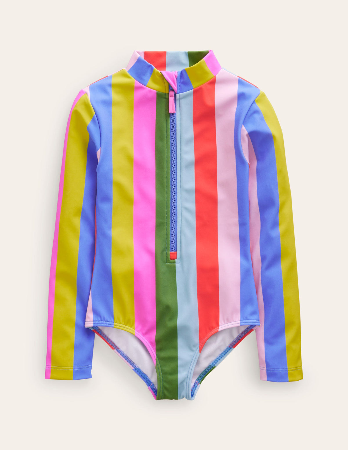 Long-sleeved Swimsuit-Multi Stripe - Image 1