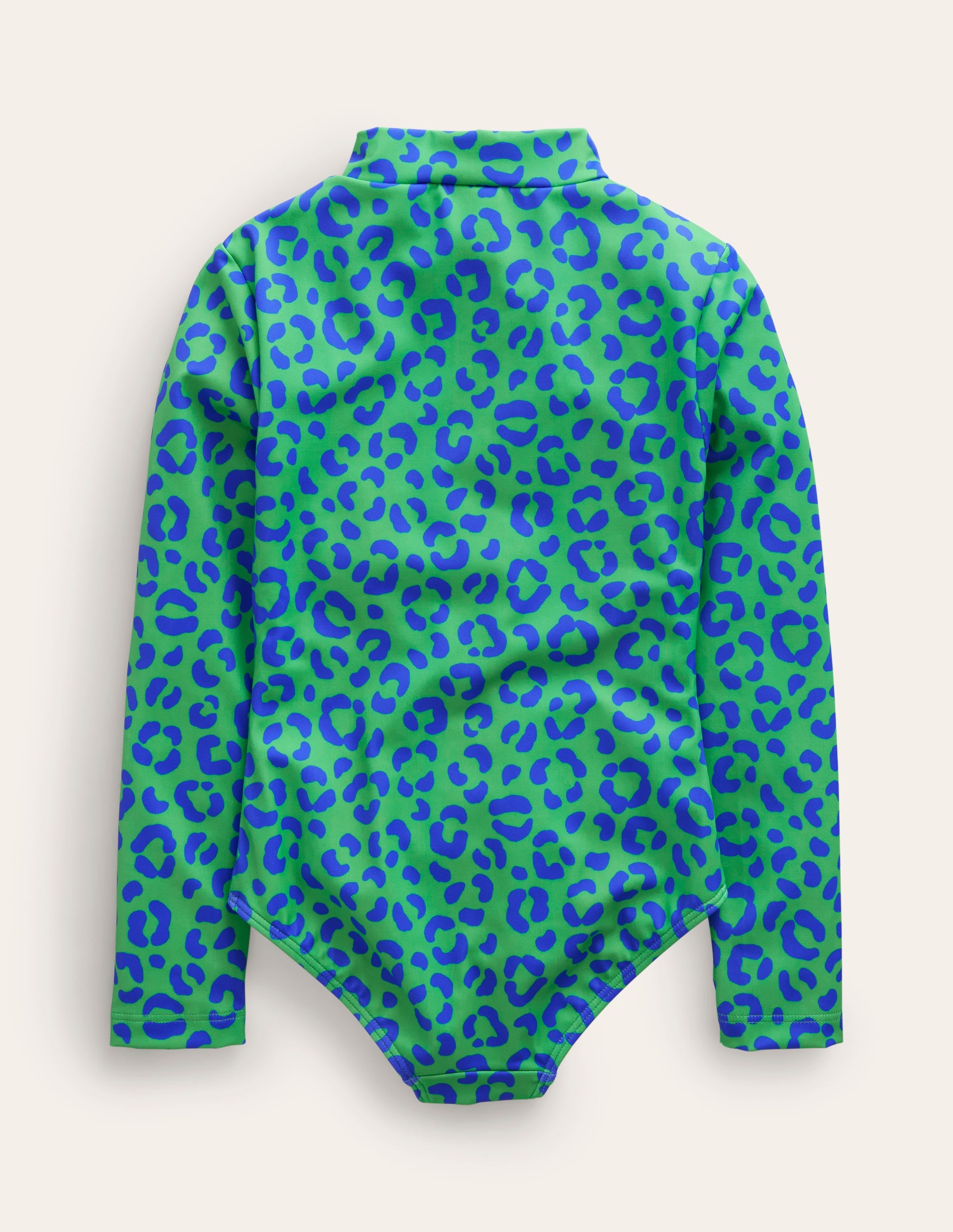Long-sleeved Swimsuit-Green Leopard - Image 2